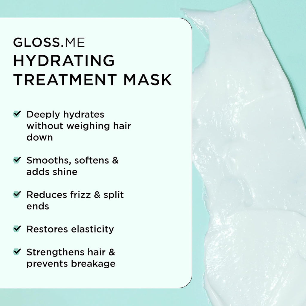 Design.Me GLOSS.ME Hydration Boost Duo | Deep Conditioning Hair Mask & Argan Oil Serum | Moisturizing Treatment for Dry, Frizzy Hair | Smooth, Shine & Color-Safe