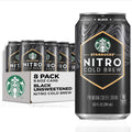 Starbucks - RTD Coffee Nitro Cold Brew, Black Unsweetened, 9.6 fl oz Cans (8 Pack), Iced Coffee, Cold Brew Coffee, Coffee Drink