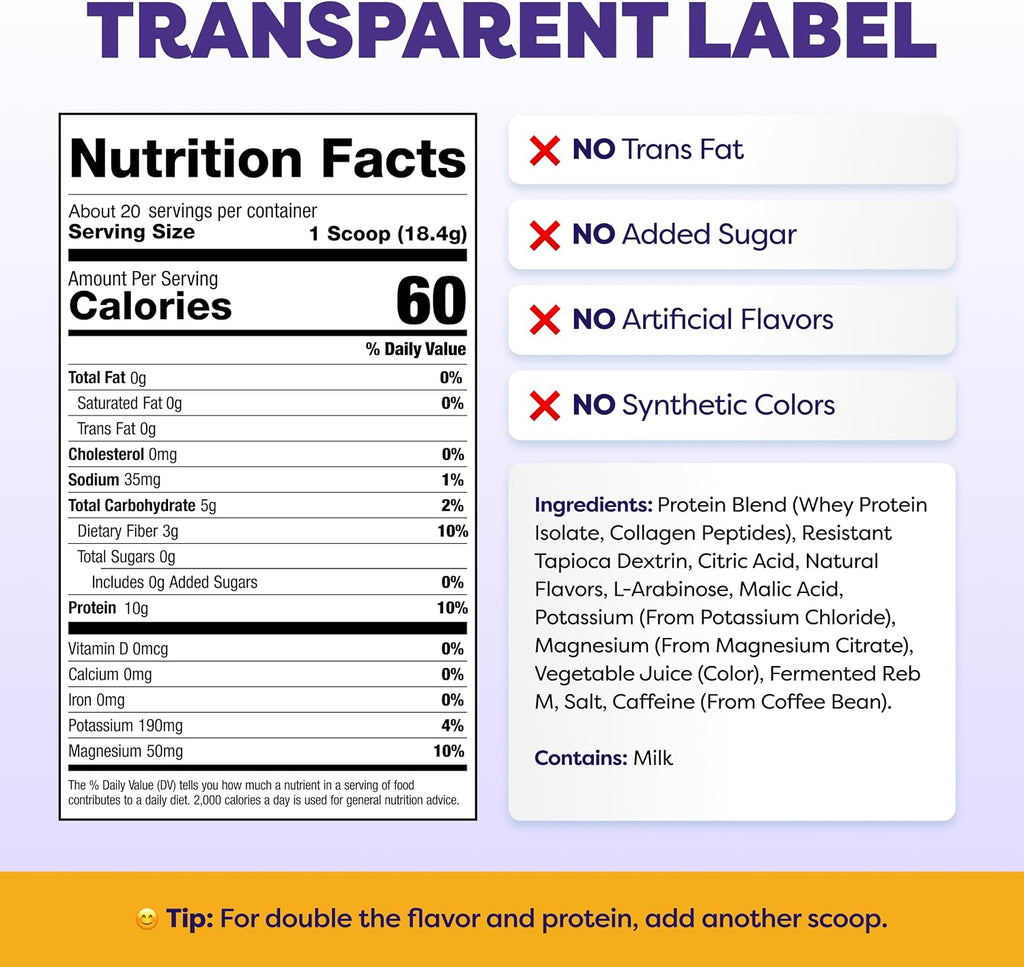 Javvy Clear Protein Powder with Clear Whey Protein, Pineapple Mango